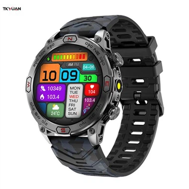 Montre intelligente militaire de sport de boussole de lampe de poche